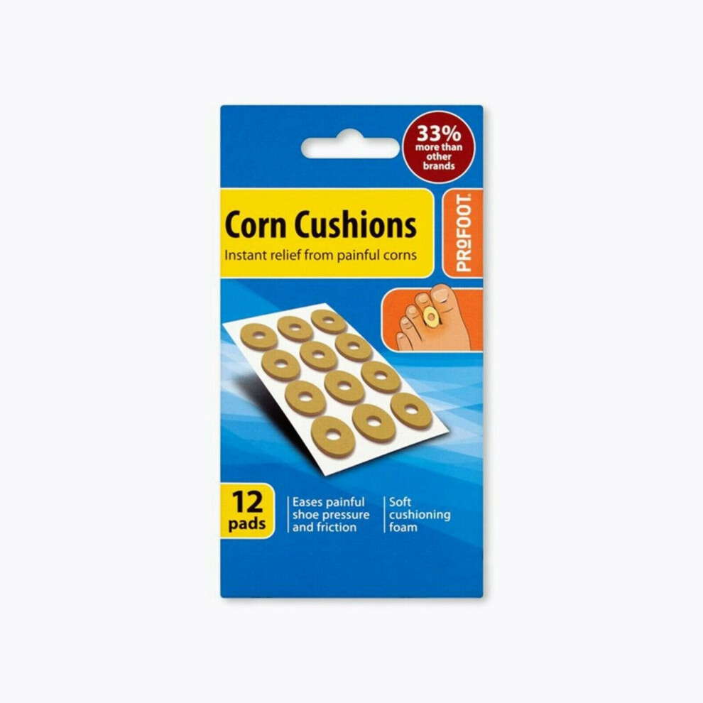 Profoot Corn Cushions 12 Pads Instant Relief From Painful Corns X 6