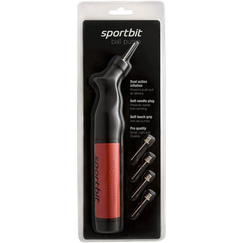 SPORTBIT Ball Pump with Push&Pull Inflating System - with 5 Needles and E-Book 2