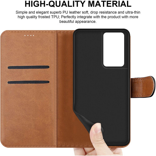 (Black) For Samsung Galaxy S21 Ultra 5G Leather Case 1