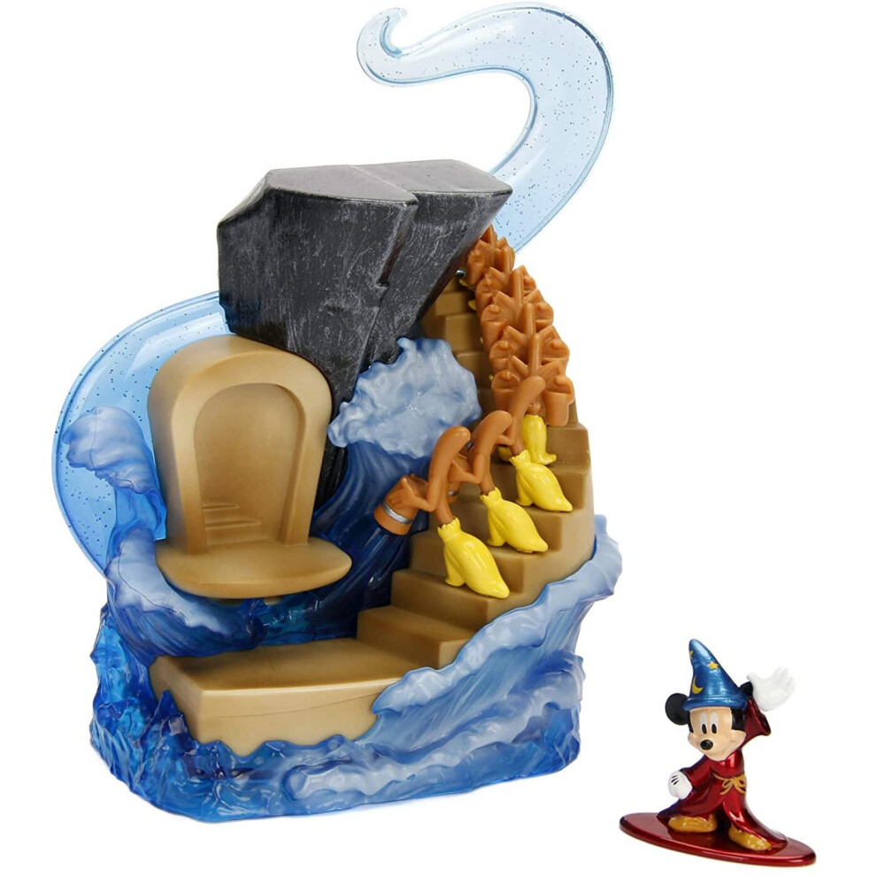 Jada Sorcerer's Apprentice Mickey Nano Metals Scene Mini Playset