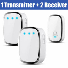 Waterproof Wireless Doorbell Wall Plug-in Cordless Door Chime Kit 36Tune 300M
