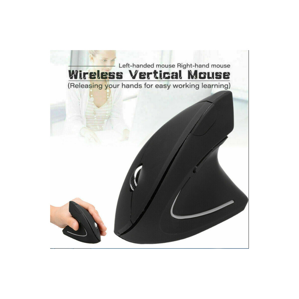 Vertical Wireless Ergonomic Optical Mouse Mice For Pc Laptop Computer 7434577640902