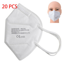 (20 piezas) mascarillas KN95, mascarillas faciales protectoras, respirador con filtración del 95%, KN95 = FFP2 = N95 = KF94, certificado CE