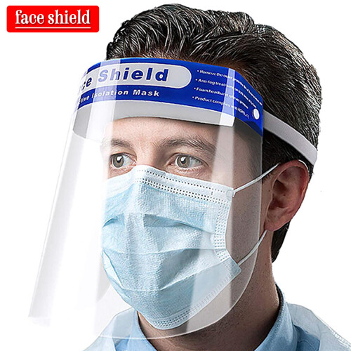 (10PCS) Full Face Shield Covers Mask PET Shield Transparent Clear Plastic Cover