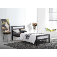 (Single) City Block Metal Bed Frame Black
