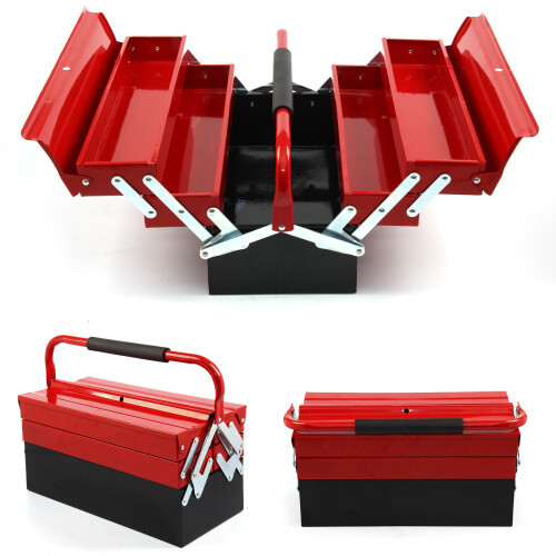 3Tier 5 Tray Heavy Duty Professional Metal Storage Cantilever Tool Box