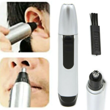 Unisex Battery Operated Nose Ear EyeBrow Hair Trimmer Clipper Cleaning Brush