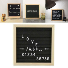 Portable Felt Letter Board 10x10 Oak Frame 340 White Characters Message Sign
