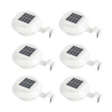 6 Pack Gutter Solar Lights Outdoor LED Waterproof Sink Lights Solar Powered