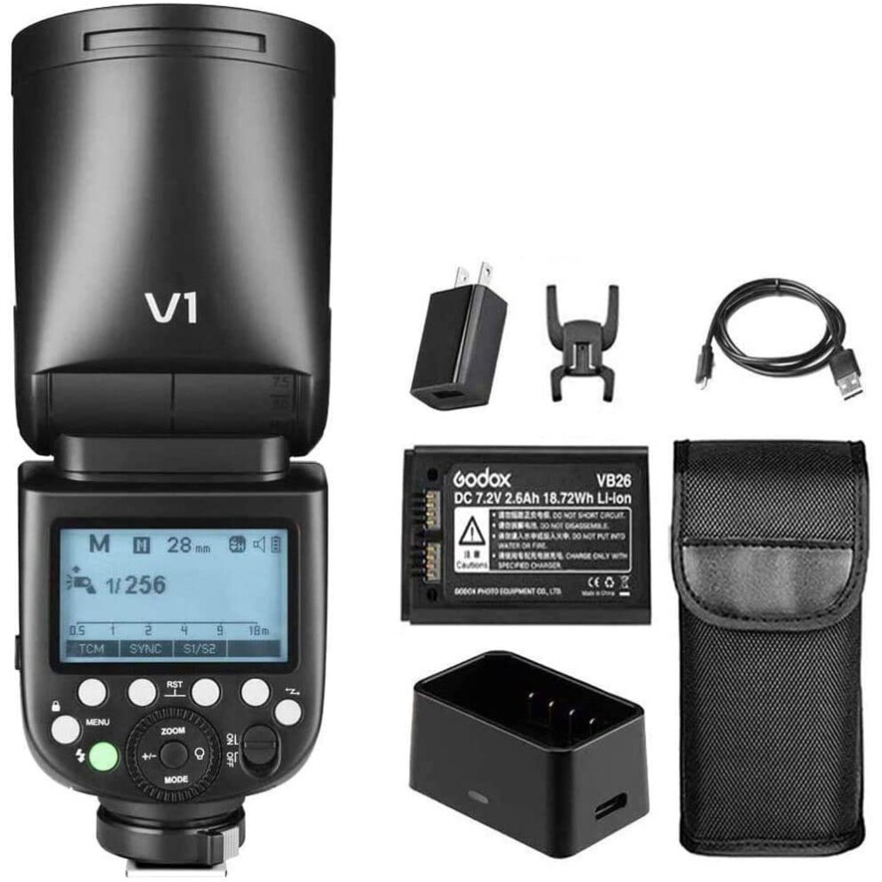 Godox V1 Round Head Flash TTL HSS for Nikon Cameras