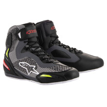 (6) Alpinestars Faster-3 Rideknit Shoes Black / Grey / Fluo Yellow
