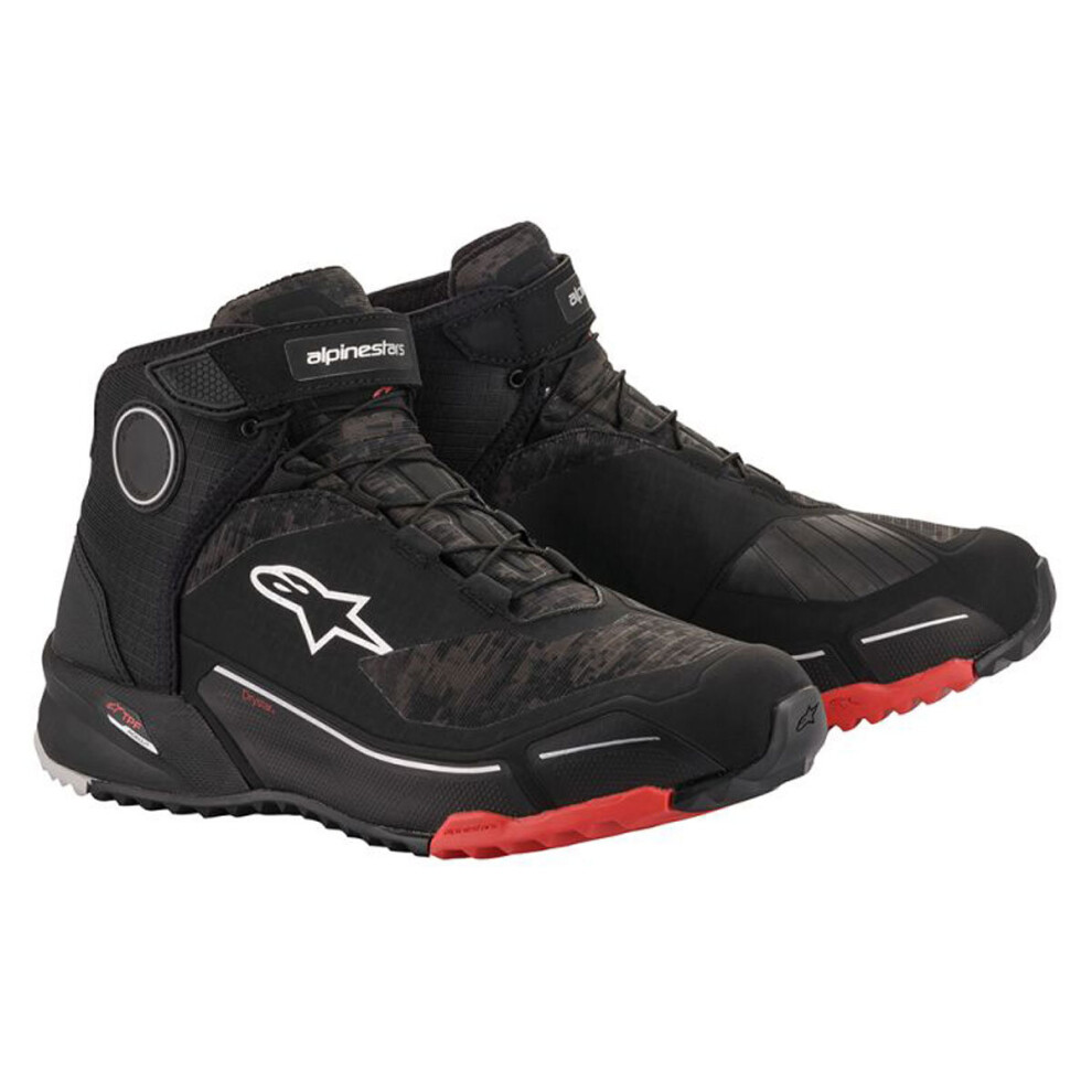 (45) Alpinestars CR-X Drystar Riding Shoes Black / Camo / Red-image-OPC-P6N85BX-NEW