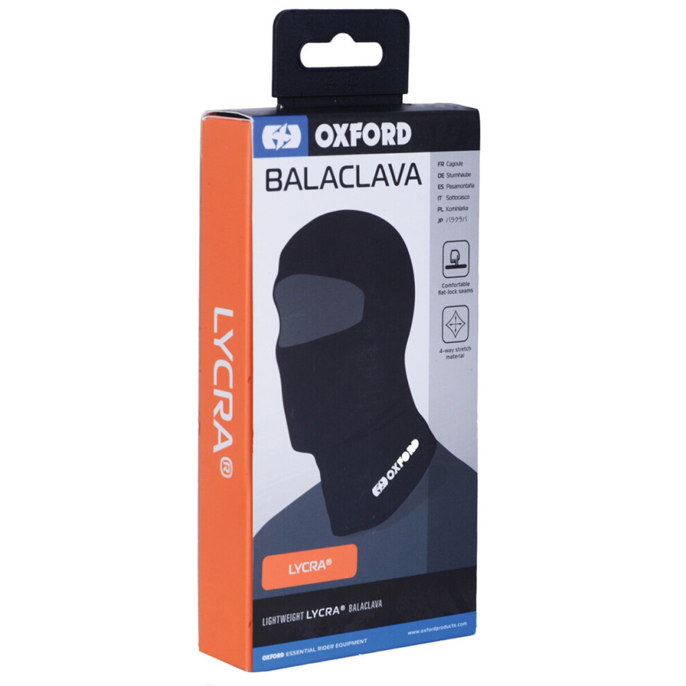 Oxford Lycra Balaclava Black 5030009351495