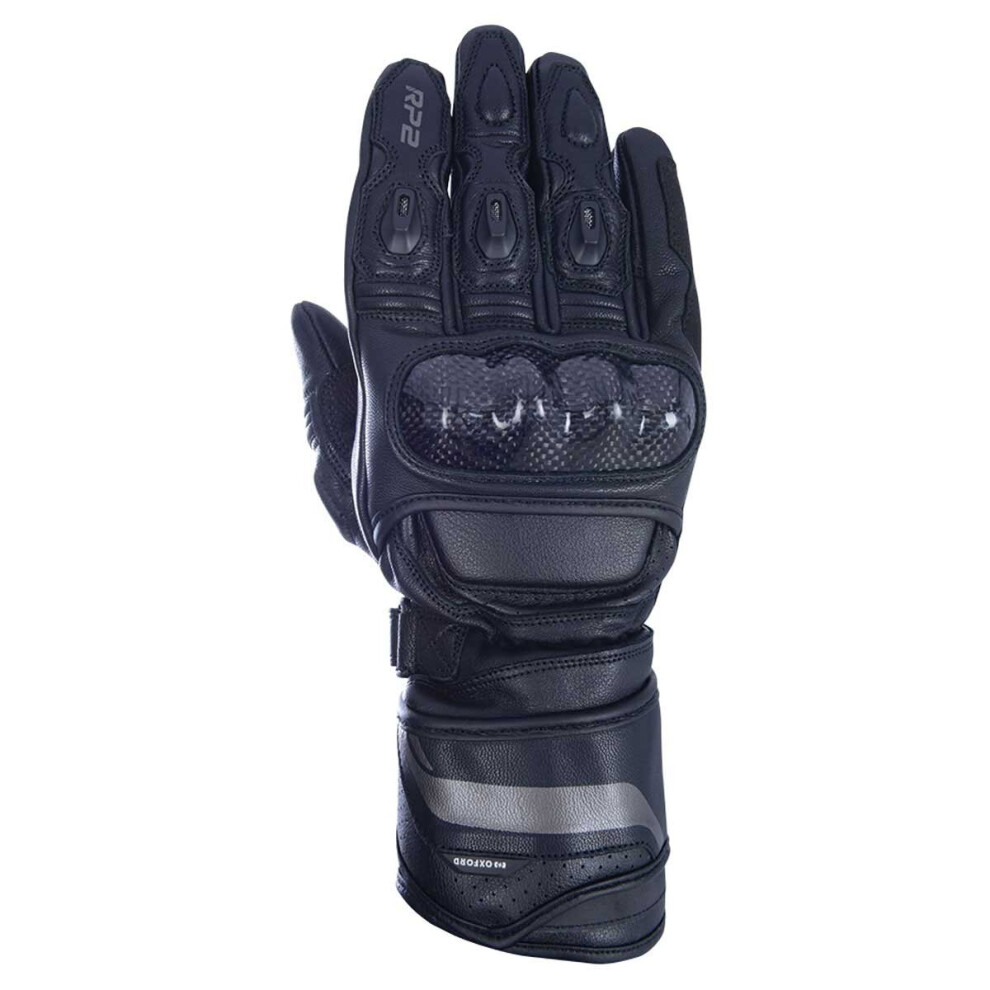 (2XL) Oxford RP-2 2.0 Sports Long Leather Gloves Stealth Black-image-OPC-P6N8JXQ-NEW
