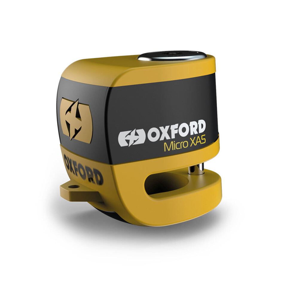 Oxford Micro Xa5 Alarm Disc Lock / Yellow/Black 5030009095139