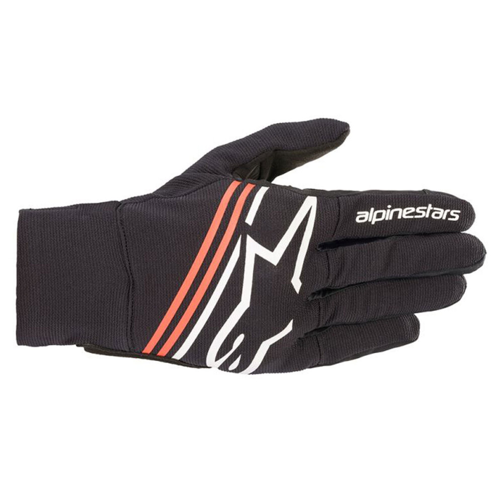 (L) Alpinestars Reef Textile Gloves / White / Red Black 8059175198779