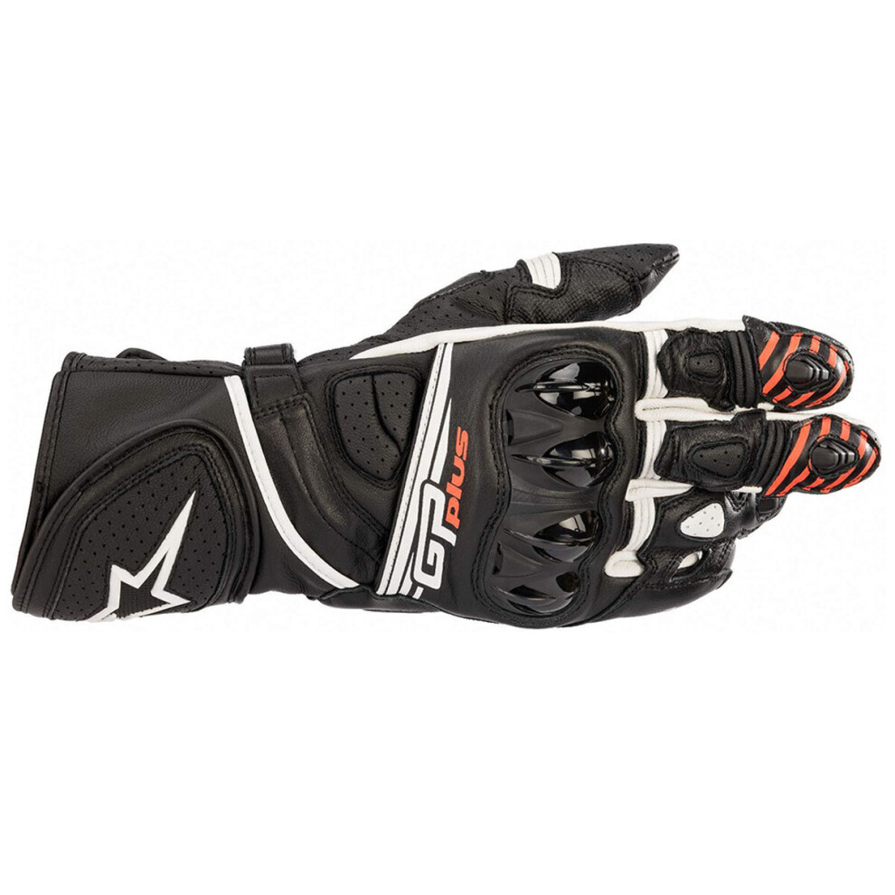 (2Xl) Alpinestars Gp Plus R V2 Leather Gloves / White Black 8059175001994