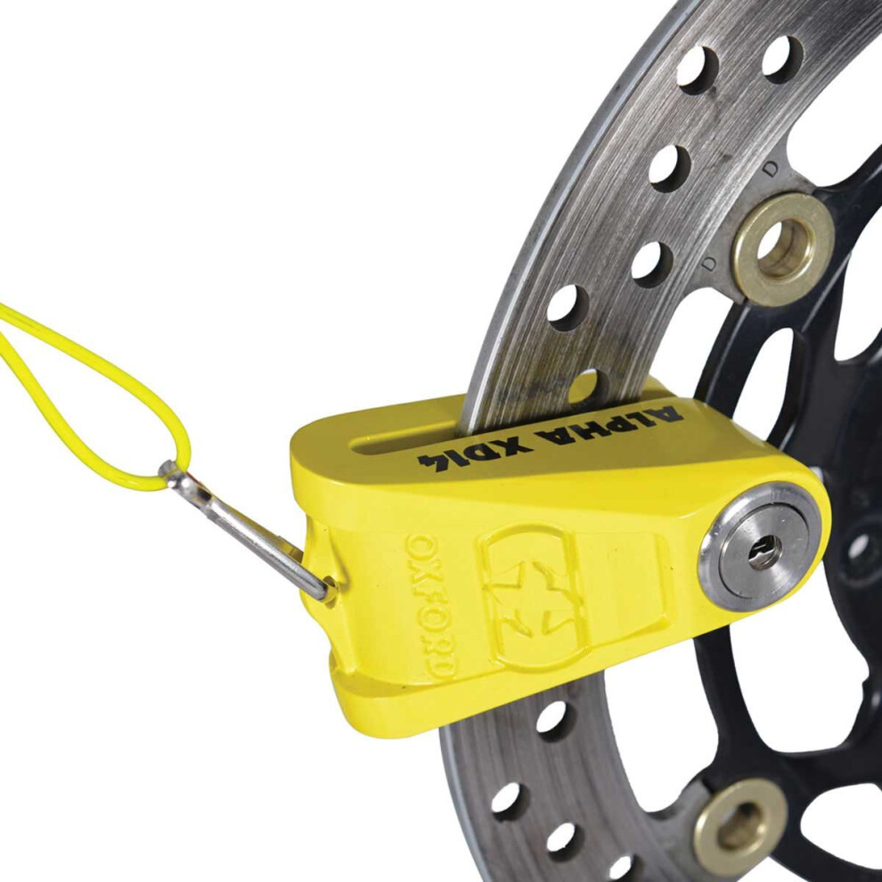 Oxford Alpha Xd14 Disc Lock - 14 Mm Pin Yellow 5030009095764