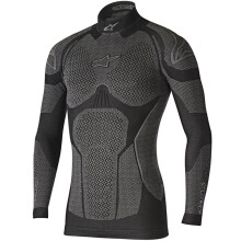 (M/L) Alpinestars Ride Tech Winter Long Sleeves Base Layer Top Black / Grey