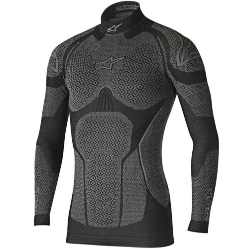 (XS/S) Alpinestars Ride Tech Winter Long Sleeves Base Layer Top  Black / Grey