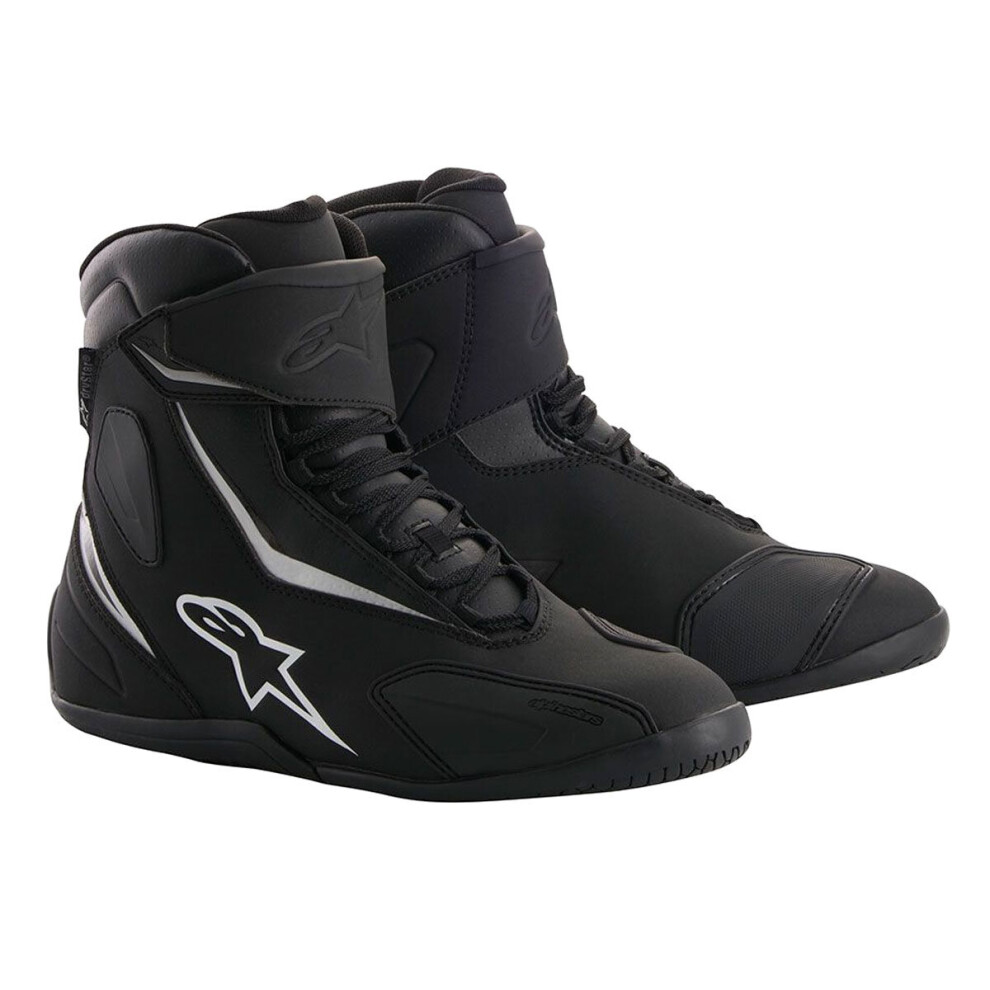 (46) Alpinestars Fastback 2 Drystar Shoes Black / White-image-OPC-P6N8XQW-NEW