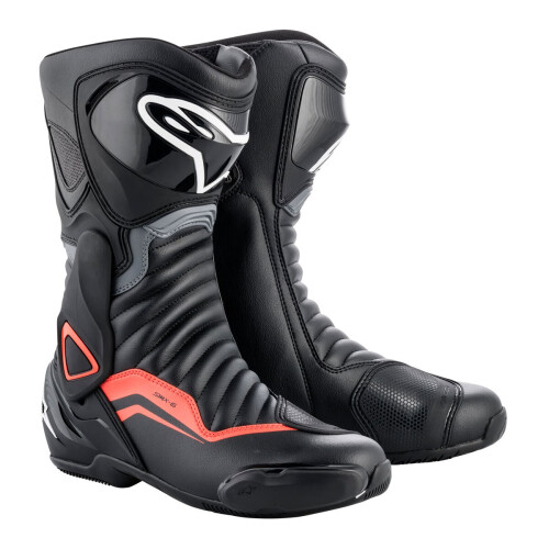 (46) Alpinestars SMX-6 V2 Boots Black / Grey / Fluo Red