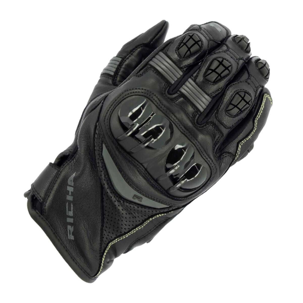Richa Rotate Leather Gloves Black / Grey - 3XL Black,Grey 5415033223237