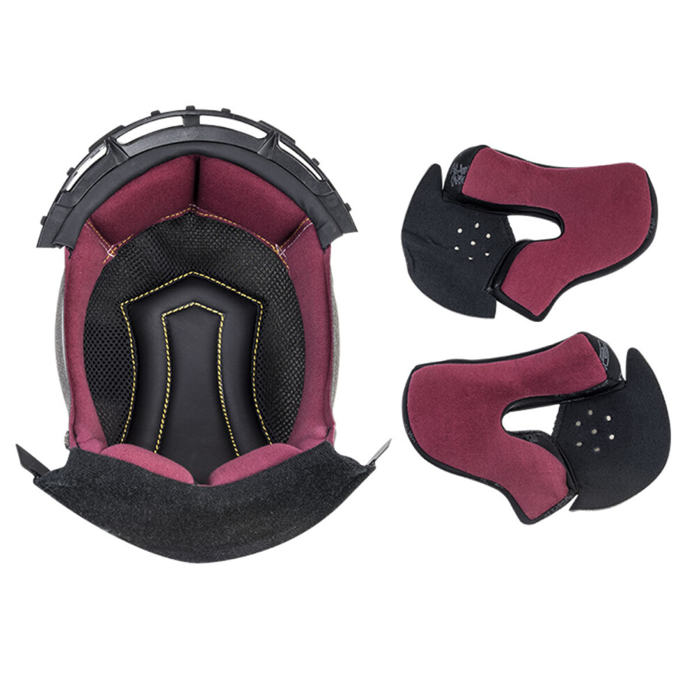 (Xs) Ls2 Replacement Liner Kit / Burgundy For Ff313 Vortex Helmets Black 6934432846902