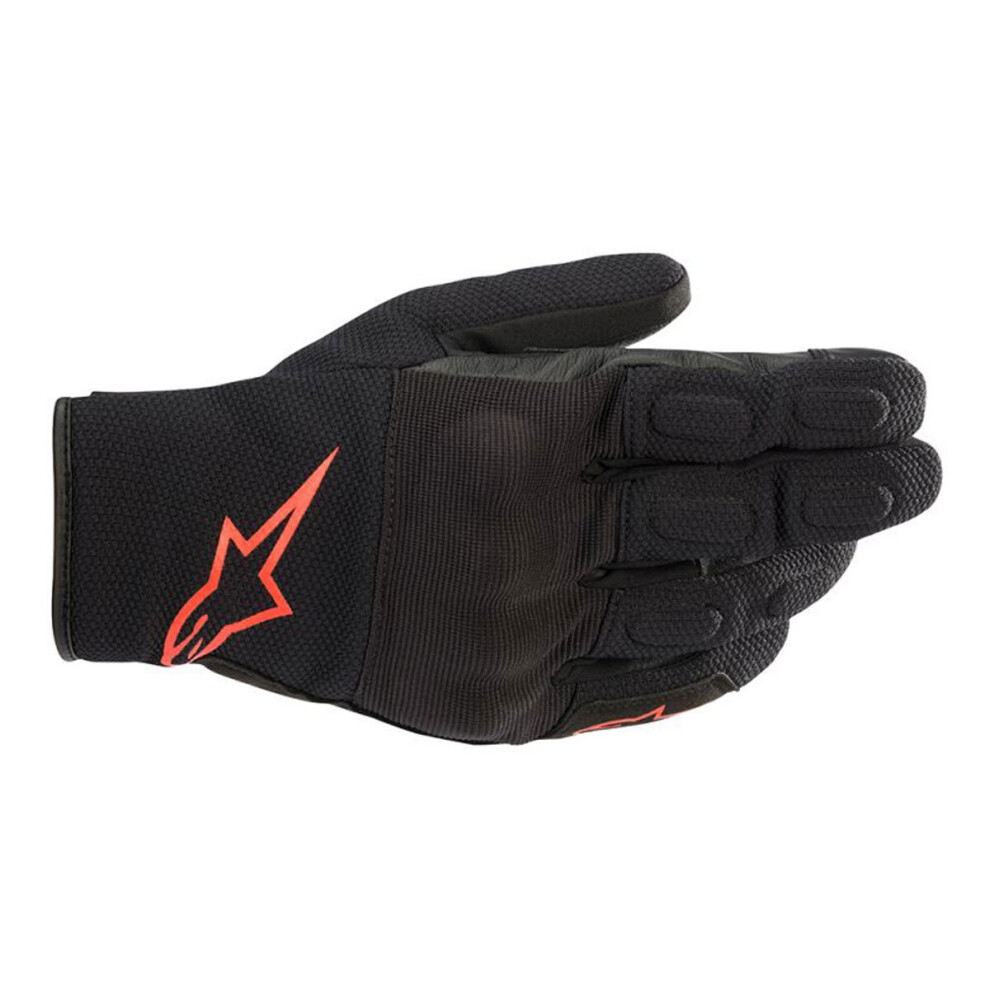 (Xl) Alpinestars S Max Drystar Textile Gloves / Fluo Red Black 8059175098840