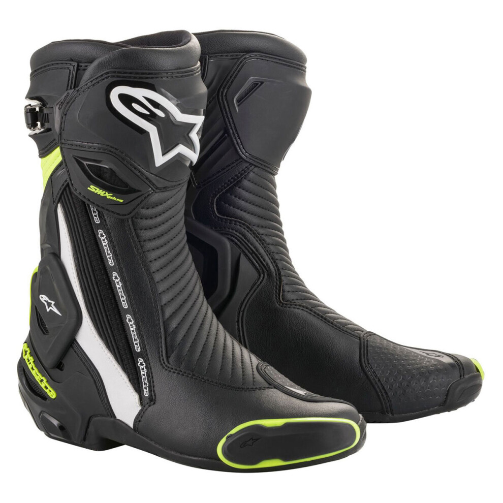 (43) Alpinestars Smx Plus V2 Boots Black / White / Fluo Yellow White,Black,Yellow 8033637962306