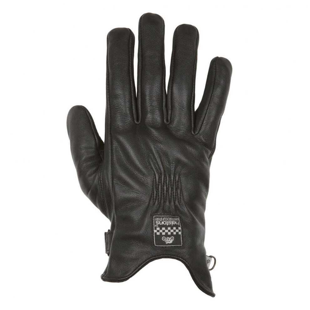 (S) Helstons Condor Summer Waterproof Leather Gloves Black-image-OPC-P6N9M2T-NEW