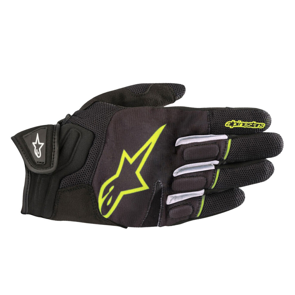 (L) Alpinestars Atom Textile Gloves Black / Fluo Yellow Black,Yellow 8033637060286