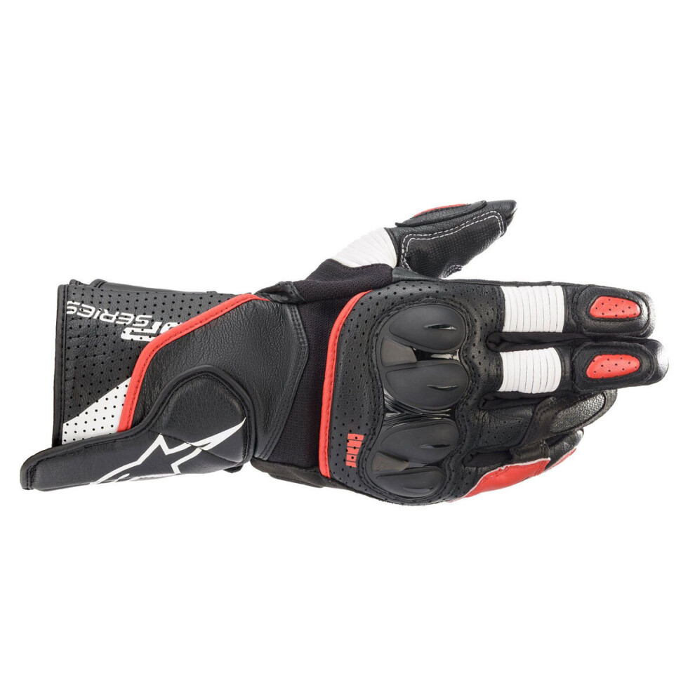 (M) Alpinestars Sp-2 V3 Leather Gloves Black / White / Bright Red White,Black,Red 8059175285370
