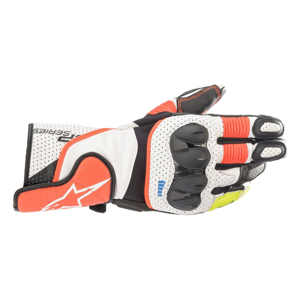 (M) Alpinestars Sp-2 V3 Leather Gloves White / Fluo Red / Black White,Black,Red 8059175285431