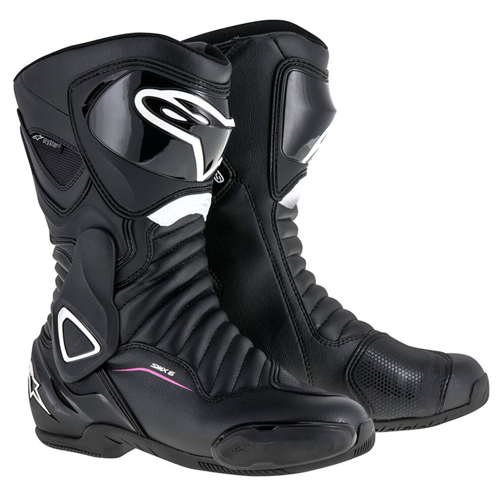 (37) Alpinestars Stella Smx 6 V2 Drystar Ladies Boots Black / White / Fuchsia White,Black 8021506619161