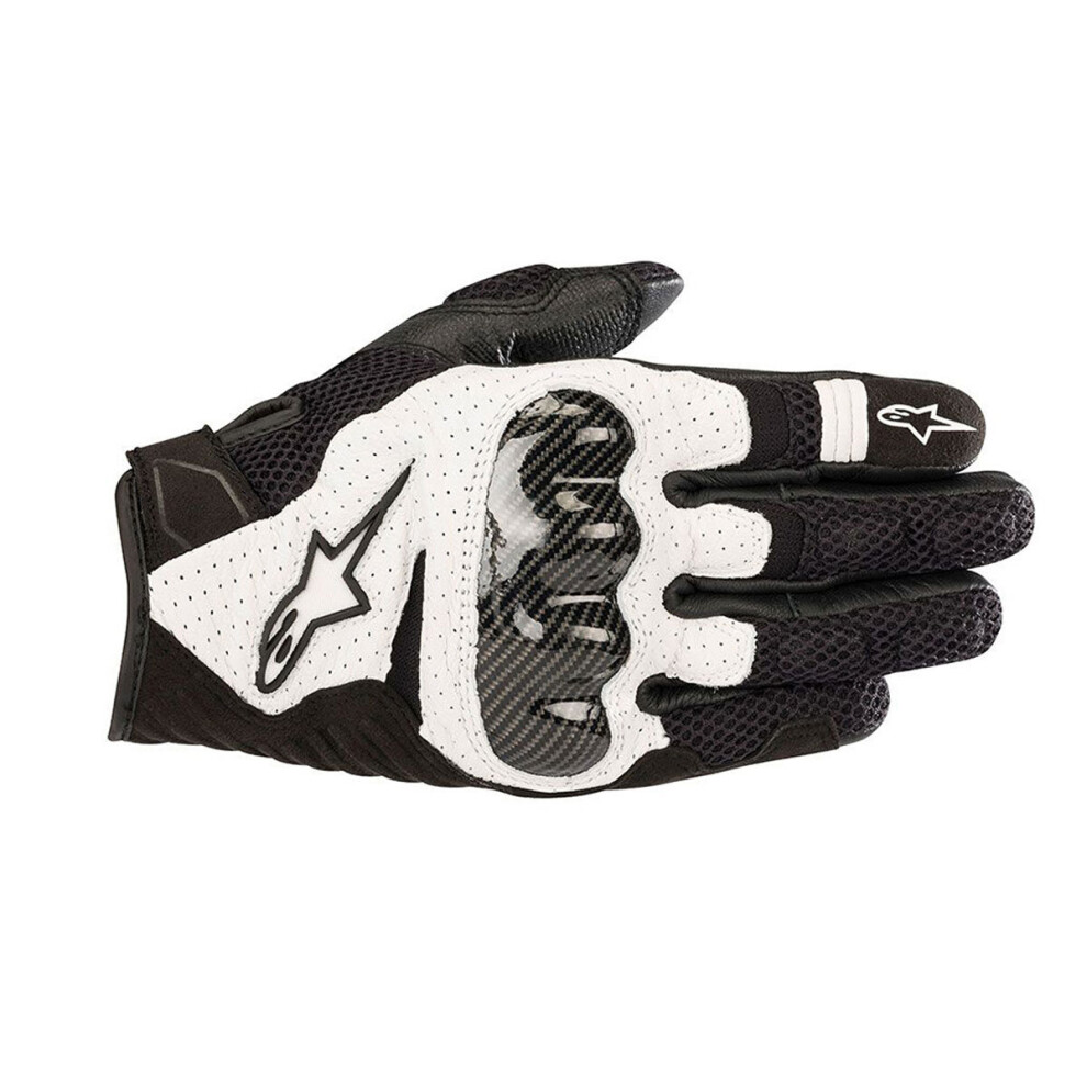 (M) Alpinestars Smx-1 Air V2 Leather Gloves / White Black 8033637060033