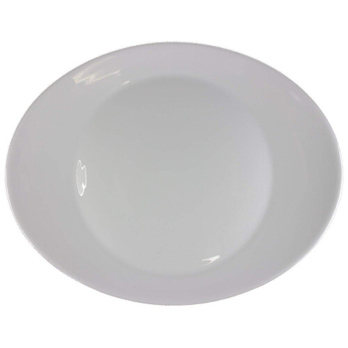 Prometeo 32cm White Oval Steak Plate Dining Serving Platter Home Tableware 1