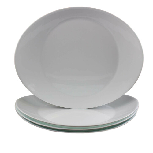 Prometeo 32cm White Oval Steak Plate Dining Serving Platter Home Tableware 2