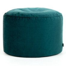 (Teal Green) Round Velvet Pouffe Bean Bag Footstool