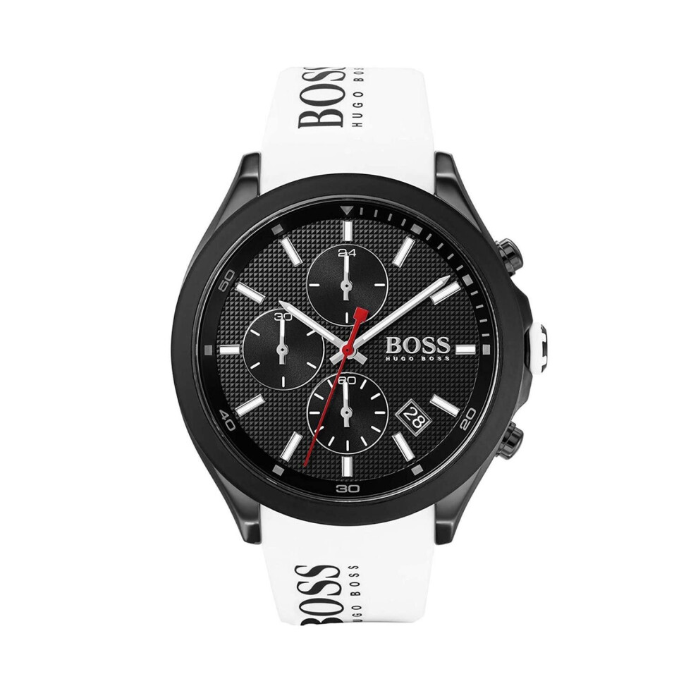 Hugo Boss Velocity Men's Watch Chronograph White Strap 1513718 White,Black