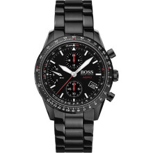 Hugo Boss 1513771 Aero Men's Quartz Analog Watch – 44mm Stainless Steel Case & Band