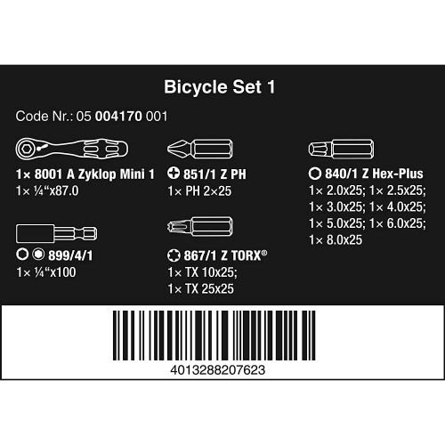 Wera Outils - Wera - Bicycle Set 1 - Noir - Mixte - Vélos loisirs 1
