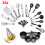 24 Piece Cooking Set Kitchen Gadget Tool Non-stic Handles Spatula 4