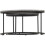 Seconique Athens Round Coffee Table Set Concrete Black Metal Legs 4