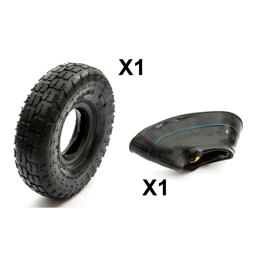 Petrolscooter Knobbly Tyre & Innertube Size 4.10, 3.50-4, 410X4, 350X4 5055583034824