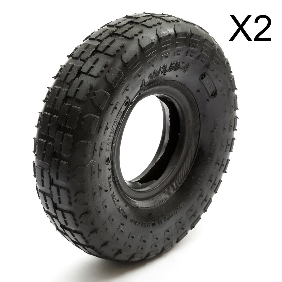 2 X Petrolscooter Knobbly Tyre Size 4.10 / 3.50-4 / 410X4 / 350X4 5055583034800