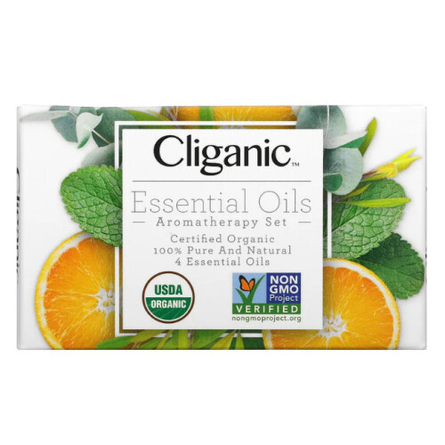 Cliganic, 100% Pure και Φυσικά Εσωτερικά Οils, Αρωμαθεραπευτική Σετ, 4 Τμήμα Σετ