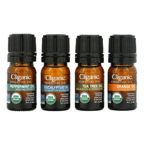 Cliganic, 100% Pure και Φυσικά Εσωτερικά Οils, Αρωμαθεραπευτική Σετ, 4 Τμήμα Σετ 2