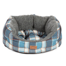 (LARGE) FatFace Fleece Check Deluxe Slumber Dog Bed
