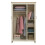 Timber Art Design UK Lisbon 2 Piece Bedroom Set 3 Doors Wardrobe 2 Drawer Bedside Table Cream 4
